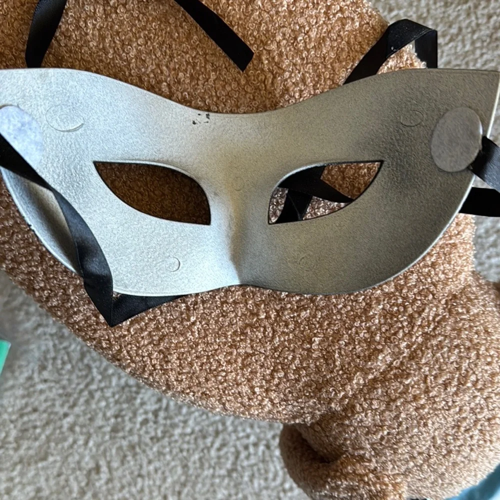 Black Eye Mask with Ribbon Ties